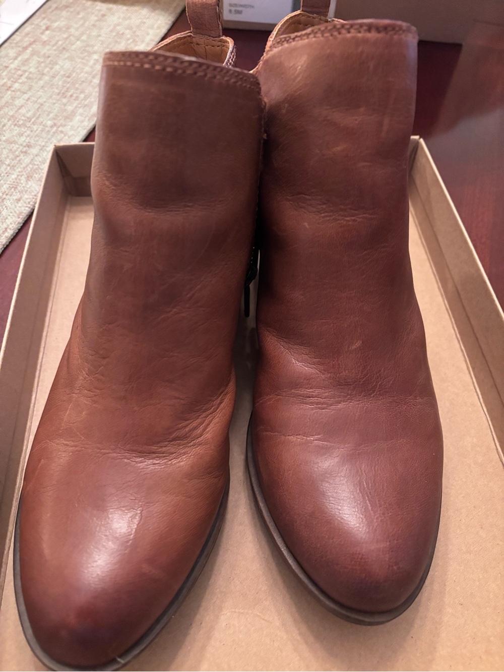Lucky Brand Women's Brown Leather Ankle Booties